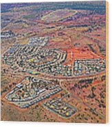 Aerial Of Newman, Western Australia Wood Print