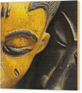 African Masks Wood Print