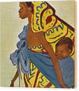 Mama Toto African Mother And Child Wood Print