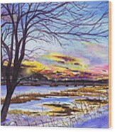 After The Blizzard Bayville Wood Print
