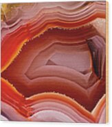 Agua Nueva, Mexican Agate Close-up Wood Print