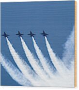 Airplanes In Formation Wood Print