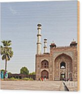 Akbar's Tomb In  India Wood Print