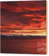 Alaskan Sunset Wood Print