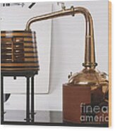 Alcohol Distiller Wood Print