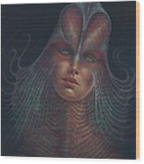Alien Portrait Il Wood Print