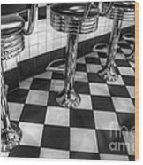 All American Diner Wood Print