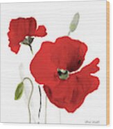 All Red Poppies I Wood Print