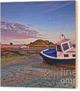 Alnmouth At Sunset Wood Print