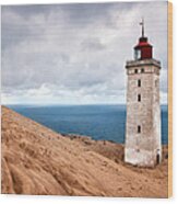 Lighthouse On The Sand Hils Wood Print