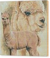 Alpaca Wood Print