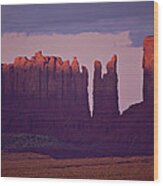 Alpen Glow On Monument Valley  C6j4475 Wood Print