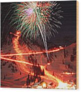 Alta New Year Celebration And Torchlight Parade Wood Print