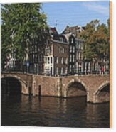 Amsterdam Stone Arch Bridges Wood Print