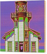An Abstract Lighthouse Wood Print