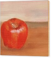 An Apple A Day By Karen E. Francis Wood Print