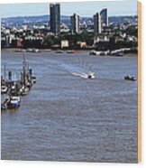 An Expansive View From The Tower Bridge Wood Print