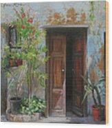 An Open Door Milan Italy Wood Print