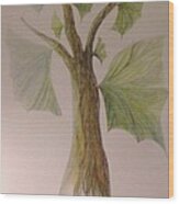Angel Tree Wood Print