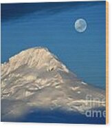 Antarctic Moon Wood Print