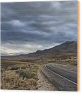 Antelope Island Storm Wood Print