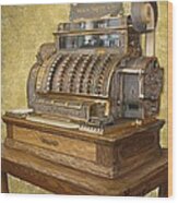 Antique Cash Register Wood Print