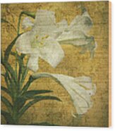 Antique Easter Lily Wood Print