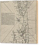 Antique Map Of Bermuda By Emanuel Bowen - 1750 Wood Print