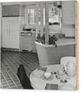 Apartment Kitchen Designed By Bette Sanford Roby Wood Print