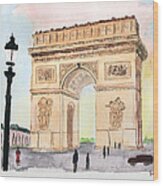 Arc De Triomphe Wood Print