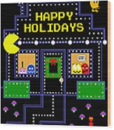 Arcade Holiday Wood Print