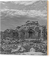 Arches National Park Bw Wood Print