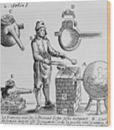 Artwork Of 17th Century Distillation Apparatus Wood Print