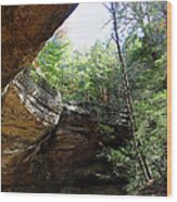 Ash Cave Of The Hocking Hills Wood Print