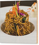 Asian Noodles Wood Print