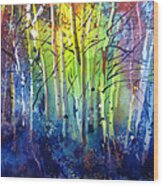 Aspen Grove Wood Print