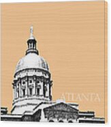 Atlanta Capital Building - Wheat Wood Print