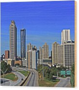 Atlanta, Georgia Downtown Skyline Wood Print