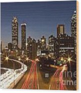 Atlanta Skyline - Jackson St Bridge Wood Print