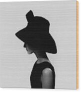 Audrey Hepburn Wearing A Givenchy Hat Wood Print