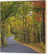 Autumn Backroads In New England Wood Print