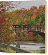 Autumn Bridge 1 Wood Print