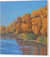 Autumn On The Rio Grande Wood Print