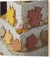 Autumn Wedding Cake Wood Print