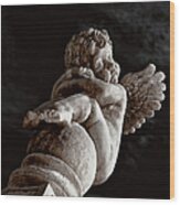 Baby Angel Statue New Orleans Wood Print