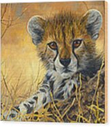 Baby Cheetah Wood Print