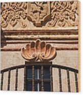 Balcony And Artwork At San Xavier Del Bac Wood Print