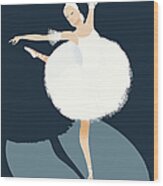 Ballerina Dancing Wood Print