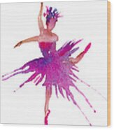 Ballet Arabesque Wood Print