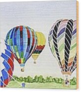 Balloons Wood Print